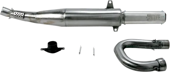 DG 2-Stroke Racing Exhaust Header Head Pipe w Oval Silencer