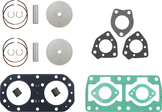 WSM Top End Piston Rebuild Kit .5mm Over 76.5mm for Kawasaki Jet Ski 650