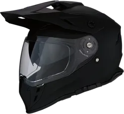Z1R Adult Unisex Range Dual Sport Helmet Dual Sport XS Black Satin
