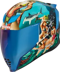 Icon Adult Unisex Airflite Pleasuredome4 Helmet Full Face S Blue