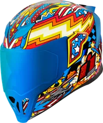 Icon Adult Unisex Airflite Flyboy Helmet Full Face XL Blue