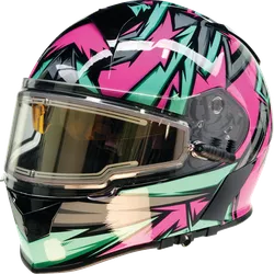 Z1R Adult Unisex Warrant Neuron Helmet Full Face 2XL Pink Teal