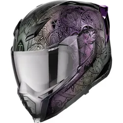 Icon Adult Unisex Ultraflite Opal Mandala MIPS Helmet Full Face L Black Purple Silver