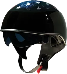 Z1R Adult Unisex Vagrant USA Skull Helmet Half Face M Black White Blue
