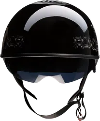 Z1R Adult Unisex Vagrant FTW Helmet Half Face XL Black Gray