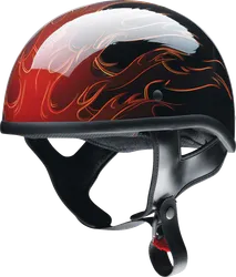 Z1R Adult Unisex CC Beanie Hellfire Helmet Half Face XS Red