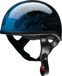 Z1R Adult Unisex CC Beanie Hellfire Helmet Half Face L Blue