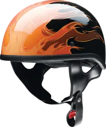 Z1R Adult Unisex CC Beanie Hellfire Helmet Half Face M Orange