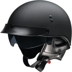 Z1R Adult Unisex Vagrant NC Helmet Half Face XS Black Satin