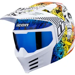 Icon Adult Unisex Elsinore Doodle 3 Helmet Modular XS Multi