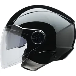 Z1R Adult Unisex Scuzzi Solid Helmet Open Face XS Black
