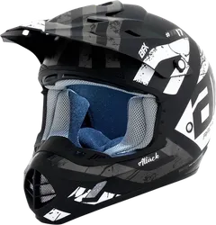 AFX Adult Unisex FX-17 Helmet MX Full Face 2XL Black Gray Silver Attack