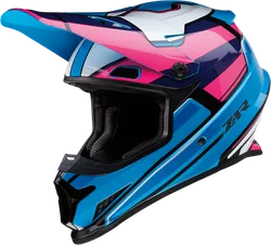 Z1R Adult Unisex Rise MC Helmet MX 2XL Pink Blue