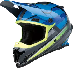 Z1R Adult Unisex Rise MC Helmet MX L Blue Hi Viz Yellow