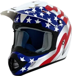 AFX Adult Unisex FX-17 Flag Helmet MX 4XL Blue Red White