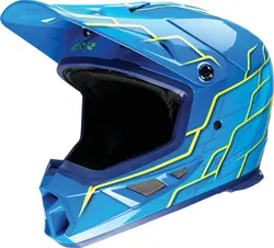 Z1R Adult Unisex Rise 2.0 Hyacinth Helmet MX 2XL Teal Yellow