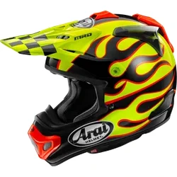 Arai Adult Unisex VX-Pro4 Flame Helmet MX L Black Yellow Red