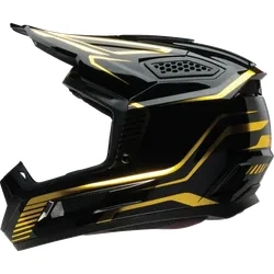 Z1R Adult Unisex Dirt Maxx Monogram Helmet MX S Black Gold
