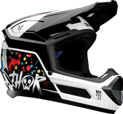 Thor Women Youth Unisex Youth Fleet Splat Helmet MX S Black