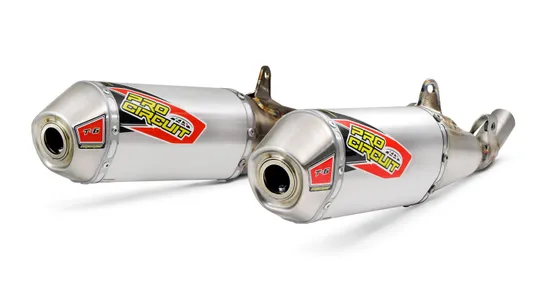 Pro Circuit Dual Stainless Steel Slip On Muffler Exhaust Silencer