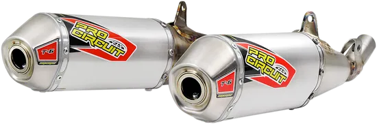 Pro Circuit Dual Stainless Steel Slip On Muffler Exhaust Silencer