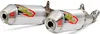 Pro Circuit Dual Stainless Steel Slip On Muffler Exhaust Silencer