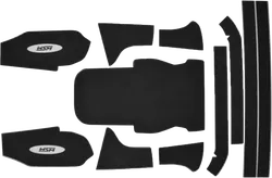 WSM Black Traction Mat Foot Pad Kickers Rail Caps