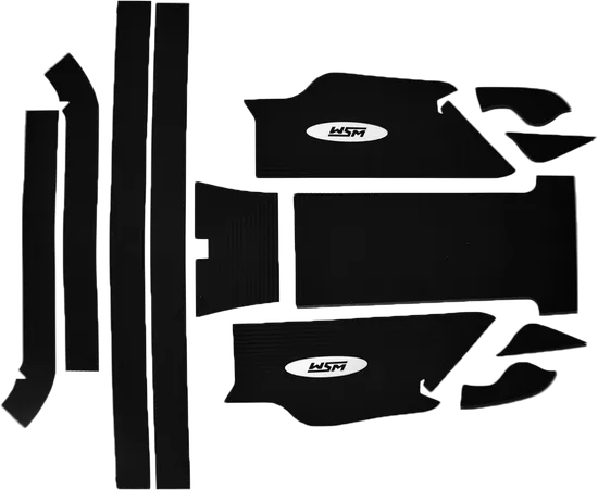 WSM Black Traction Mat Foot Pad for Yamaha WaveRunner Superjet 700