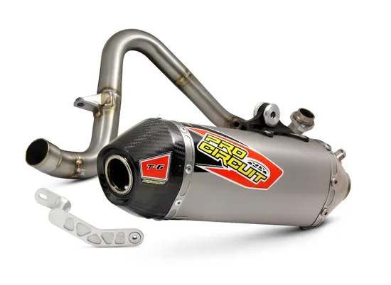 Pro Circuit SS Ti Exhaust Muffler System CF Tip w SA 2