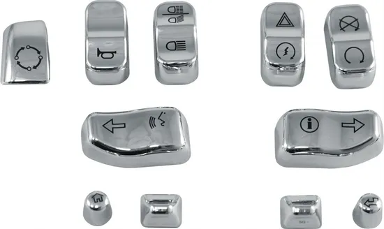 Harddrive Chrome Switch Cap 11pc
