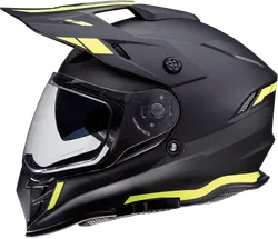 Z1R Adult Unisex Range Uptake Helmet Dual Sport L Black Hi Viz Yellow