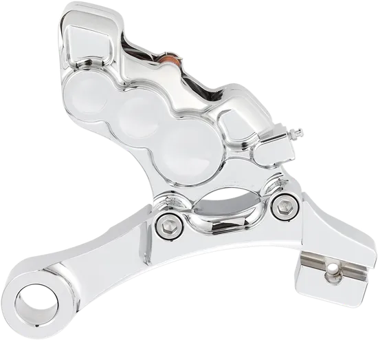 Arlen Ness 6-Piston Rear Brake Caliper 11.8in. Chrome w Bracket