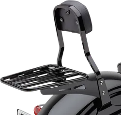 Cobra Black Tubular Sissy Bar Luggage Rack