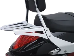 Cobra Chrome Laser Cut Sissy Bar Formed Luggage Rack