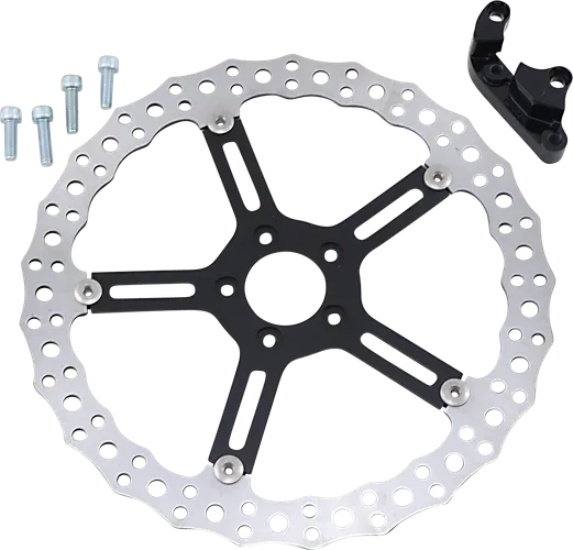 Arlen Ness Big Floating Jagged Brake Rotor Kit 15in. Left Hub
