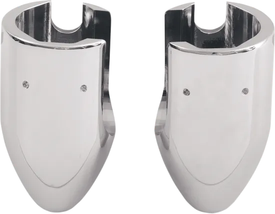 DS Polished Chromed Steel Front Axle Cap Cover Pair