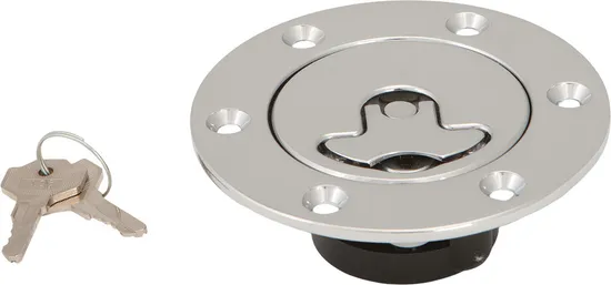 Harddrive Flushmount Non Vented Chrome Gas Cap 1