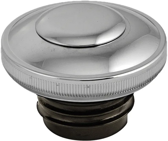 Harddrive Chrome Screw In w Lock Vented Gas Fuel Petrol Cap
