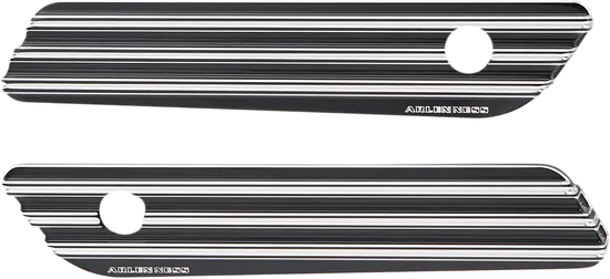 Arlen Ness 10-Gauge Saddlebag Hinges Covers Black Machined Pair