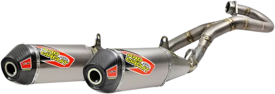 Pro Circuit Dual SS Ti Exhaust Muffler System CF Tip w SA