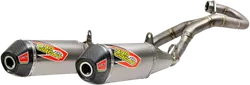 Pro Circuit Dual SS Ti Exhaust Muffler System CF Tip w SA