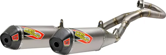 Pro Circuit Dual Ti6 Titanium Pro Exhaust Muffler System w CF Tip