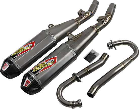 Pro Circuit Dual Ti6 Titanium Pro Exhaust Muffler System w CF Tip