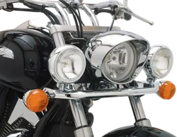 Cobra Chrome Lightbar w Bullet Spot Light