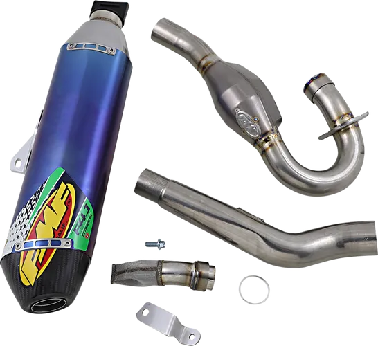 FMF 4.1 RCT Full Muffler Exhaust Megabomb TI CF End Cap For KX450