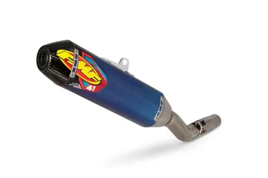 FMF 4.1 RCT Slip On Muffler Ano Titanium CF End Cap For RMZ450