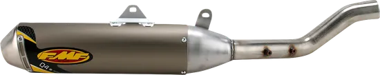 FMF Q4 SS Slip On Exhaust Muffler Pipe w/ Spark Arrestor For YFZ450 3