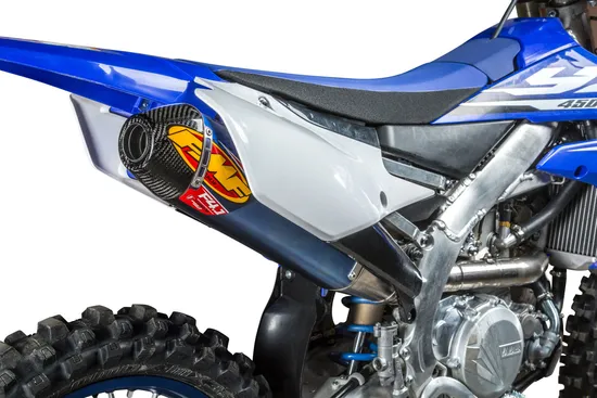 FMF 4.1 RCT Slip On Muffler Exhaust Ti CF End Cap For WR YZ 450