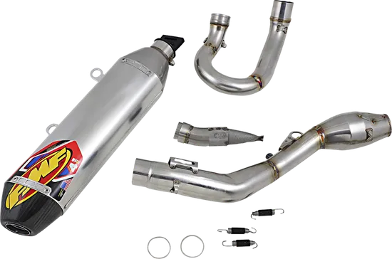 FMF 4.1 RCT Full Muffler Exhaust SS Megabomb Al CF End Cap For KTM Hus