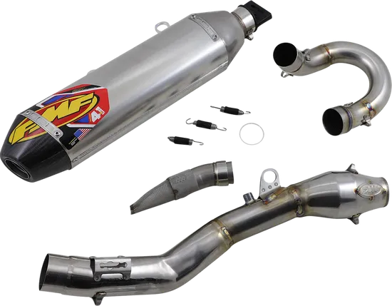 FMF 4.1 RCT Full Muffler Exhaust Al CF End Cap For Husqvarna